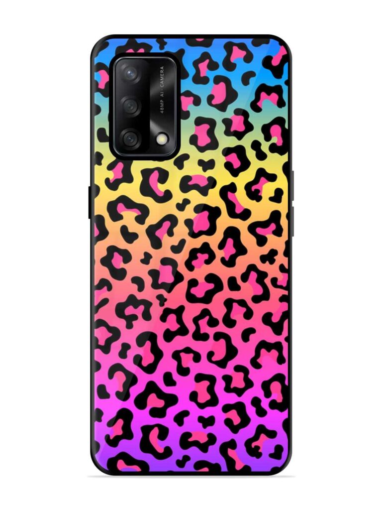 Neon Rainbow Colored Glossy Metal TPU Case for Oppo F19 Zapvi