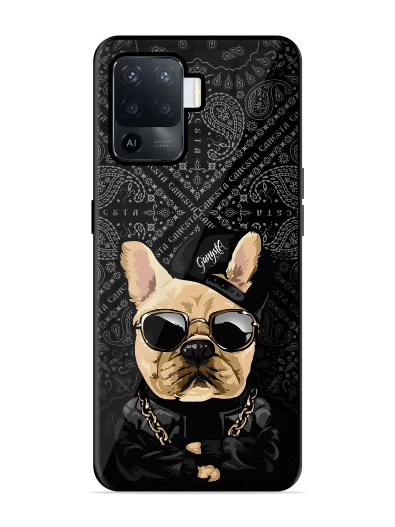 Gangsta Cool Sunglasses Dog Premium Glass Case for Oppo F19 Pro Zapvi