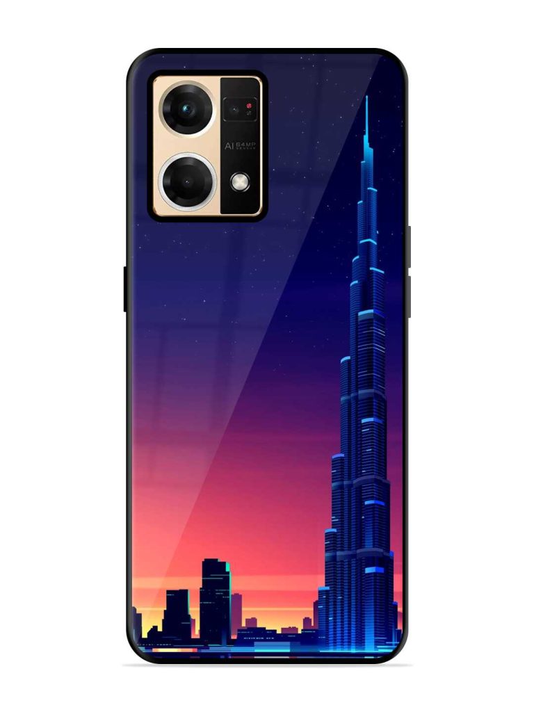 Burj Khalifa Abstract Glossy Metal TPU Case for Oppo F21 Pro (4G) Zapvi