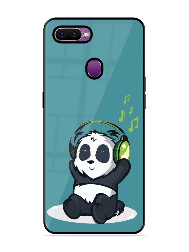 Music Panda Premium Glass Case for Oppo F9 Zapvi