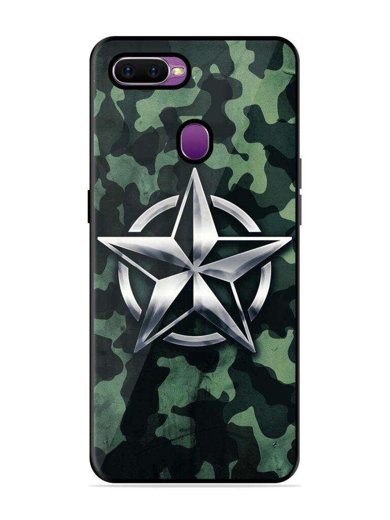 Indian Army Star Design Premium Glass Case for Oppo F9 Zapvi
