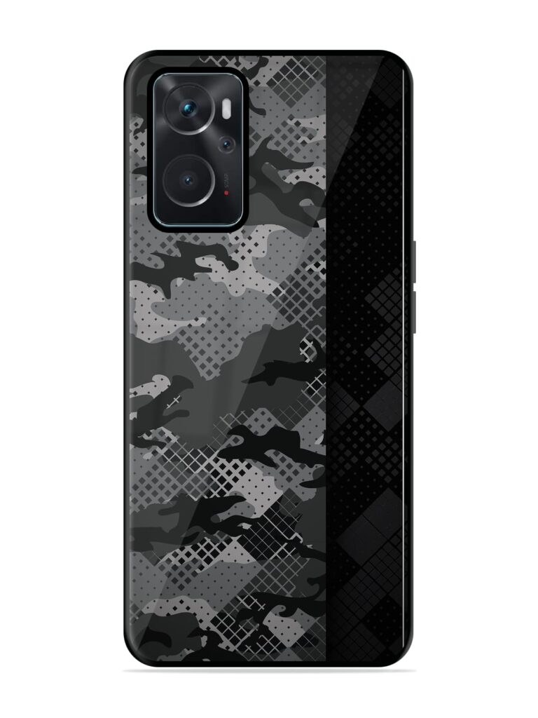 Dark Camouflage Premium Glass Case for Oppo K10 (4G) Zapvi