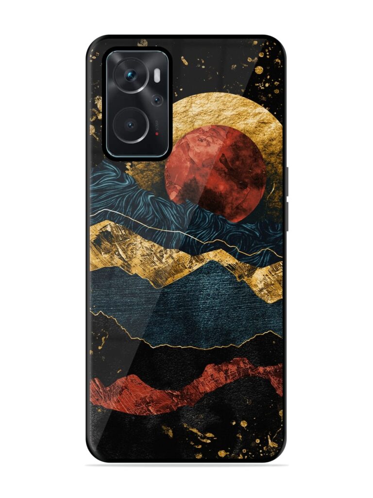 Gold Painting View Premium Glass Case for Oppo K10 (4G) Zapvi