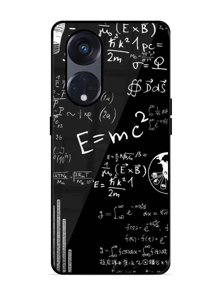 E=Mc2 Mass?Energy Equivalence Premium Glass Case for Oppo Reno 8T (5G) Zapvi