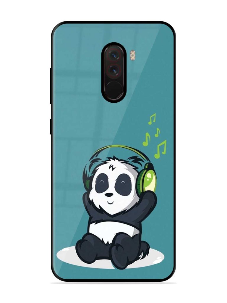 Music Panda Premium Glass Case for Poco F1 Zapvi