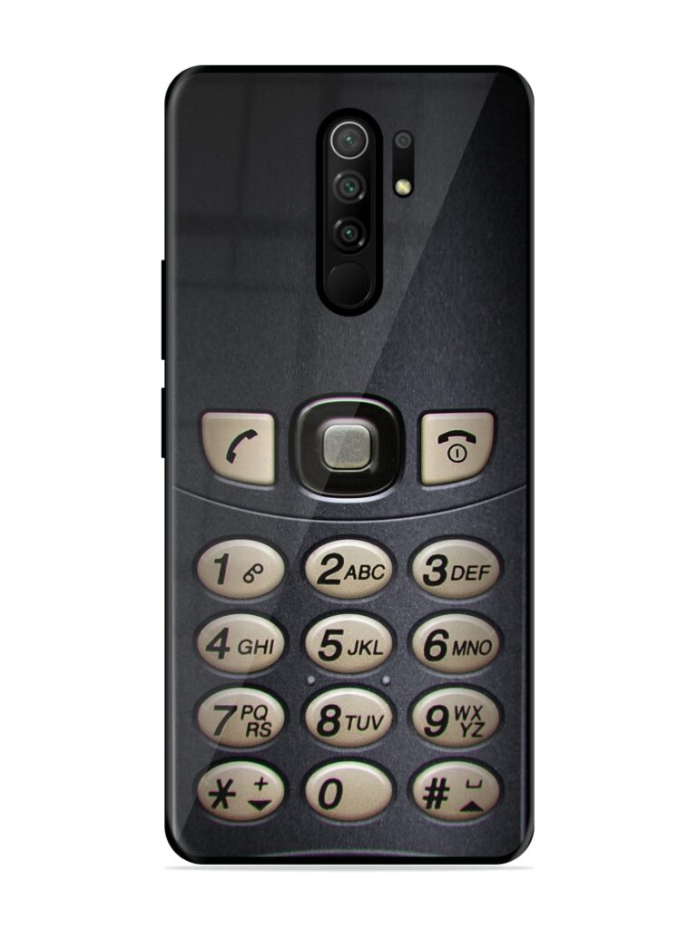 Retro Cell Phone Art Premium Glass Case for Poco M2 Zapvi