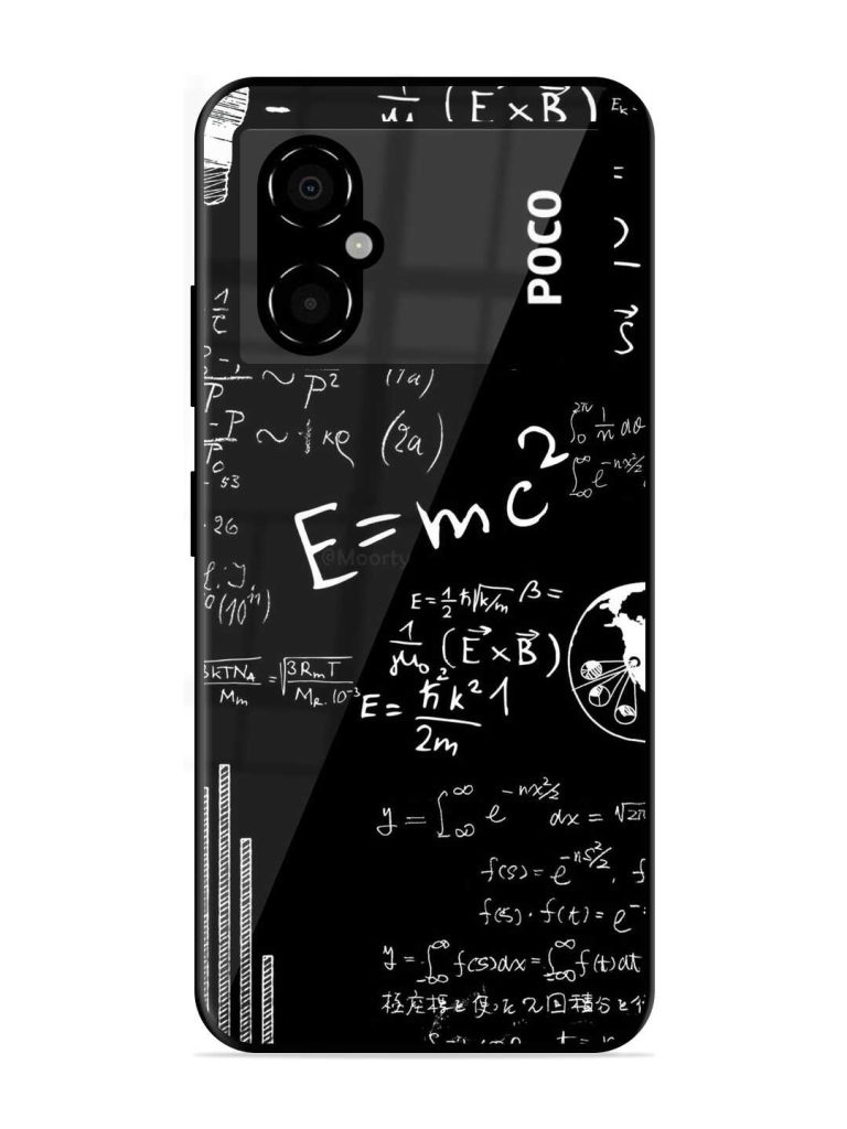 E=Mc2 Mass?Energy Equivalence Premium Glass Case for Poco M4 (5G) Zapvi