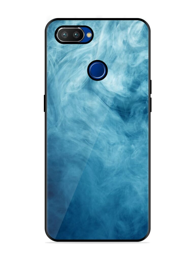 Blue Smoke Art Premium Glass Case for Realme 2 Pro Zapvi