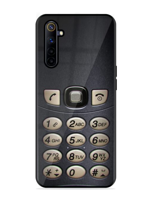 Retro Cell Phone Art Glossy Metal TPU Case for Realme 6i Zapvi