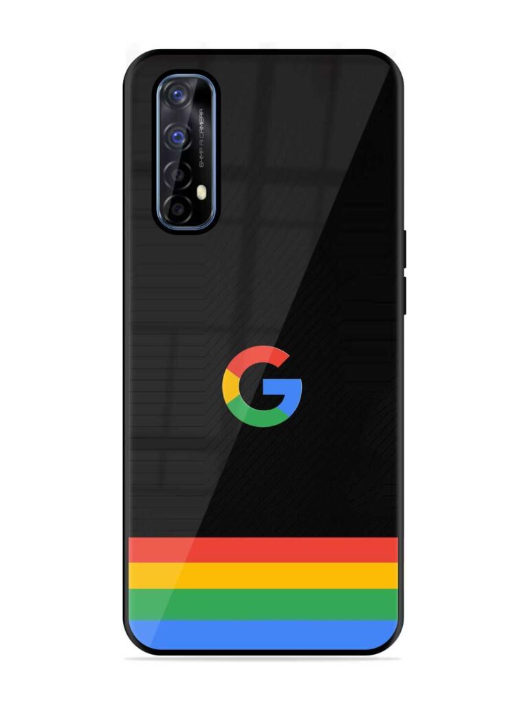 Google Logo Art Glossy Metal Phone Cover for Realme 7 Zapvi