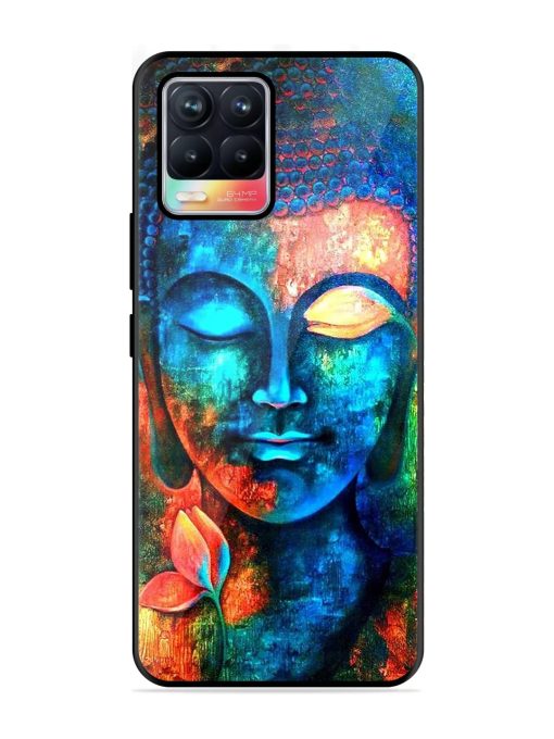 Buddha Painting Glossy Metal Phone Cover for Realme 8 (4G) Zapvi