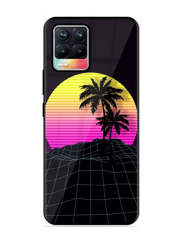 Coconut Vector Glossy Metal Phone Cover for Realme 8 (4G) Zapvi