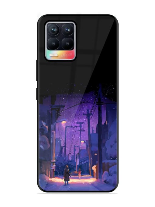Winter Anime Art Glossy Metal Phone Cover for Realme 8 (4G) Zapvi