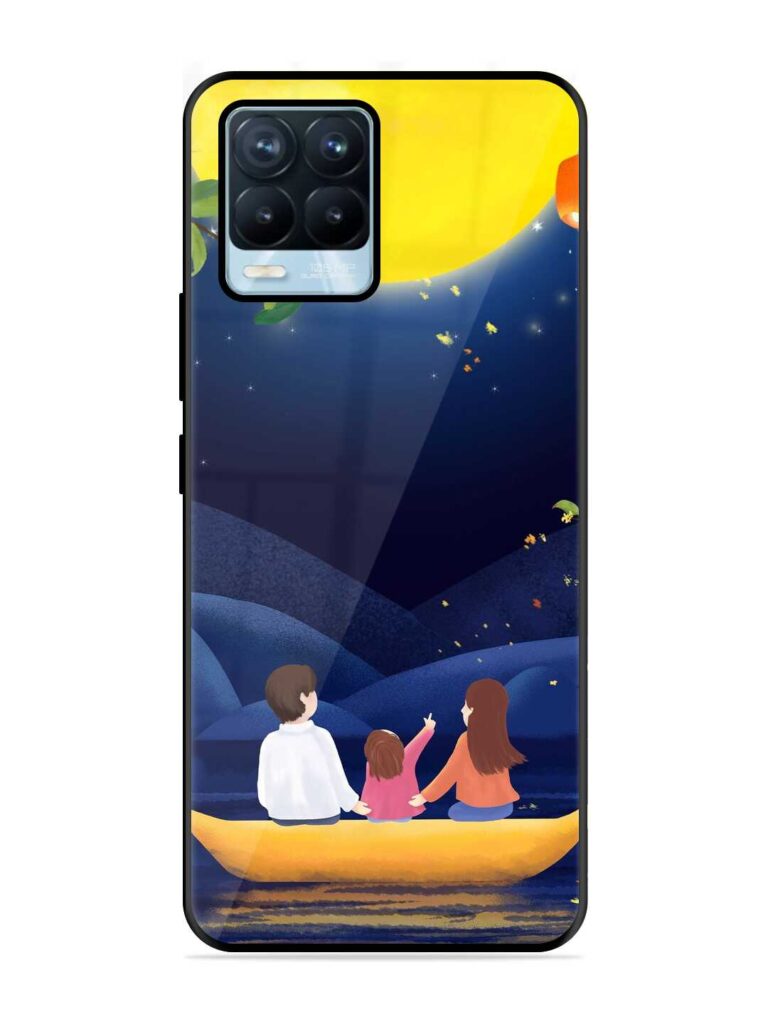 Happy Family And Beautiful View Glossy Metal Phone Cover for Realme 8 Pro Zapvi