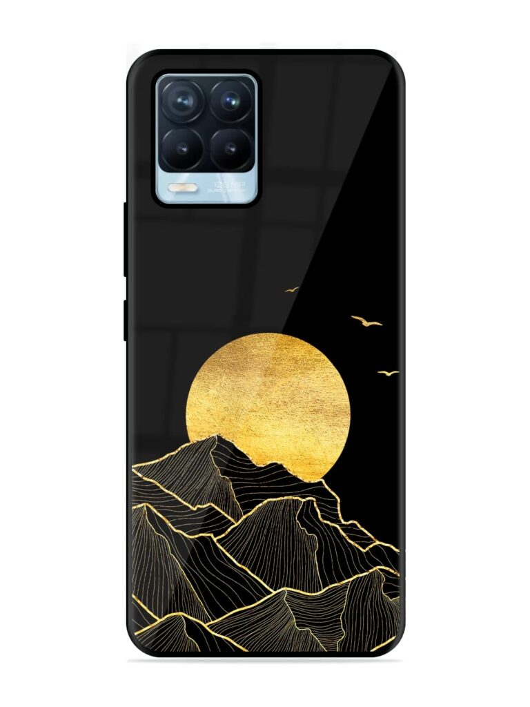 Golden Sunrise Glossy Metal Phone Cover for Realme 8 Pro Zapvi