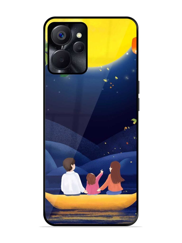 Happy Family And Beautiful View Glossy Metal TPU Case for RealMe 9i (5G) Zapvi
