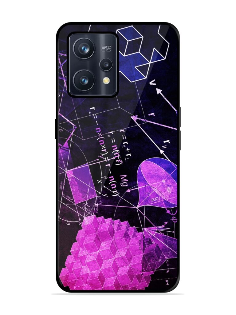Math Physics Formula Art Glossy Metal Phone Cover for Realme 9 Pro Plus (5G) Zapvi
