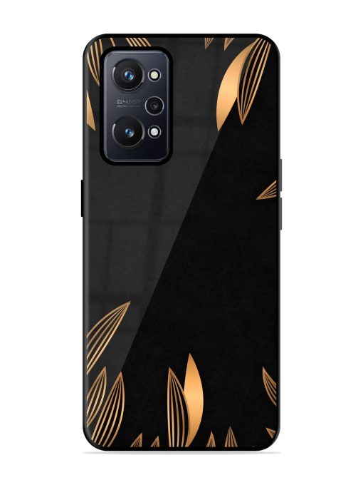 Golden Leaf Pattern Glossy Metal TPU Case for Realme GT Neo 3T Zapvi