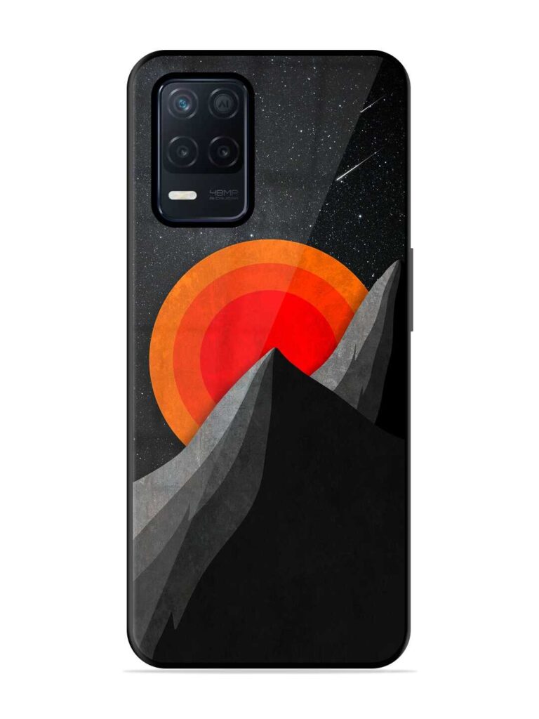 Black Mountain Glossy Metal Phone Cover for Realme Narzo 30 (5G) Zapvi
