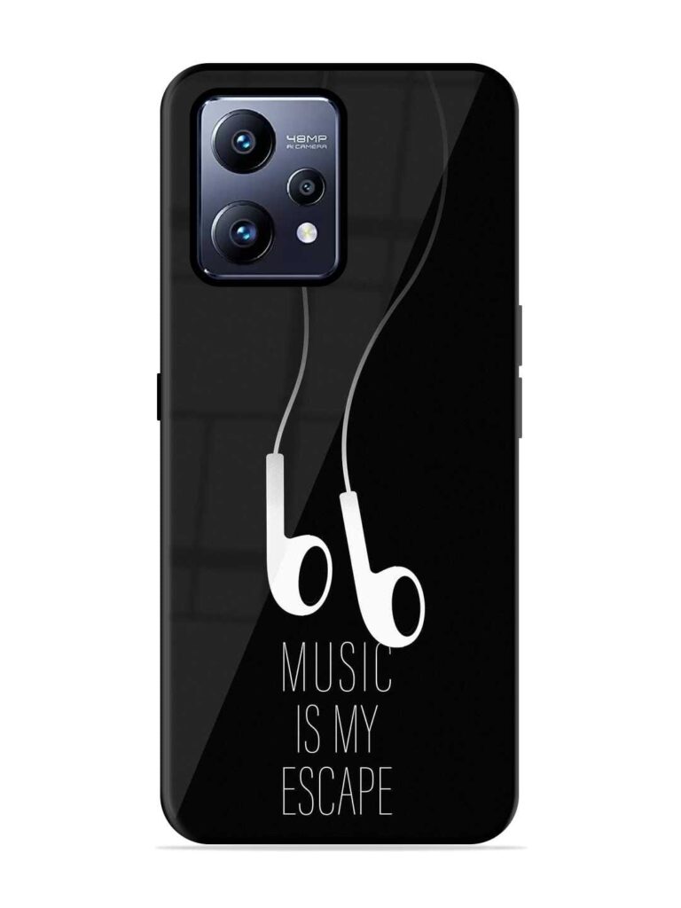 Music Is My Escape Glossy Metal Phone Cover for Realme Narzo 50 Pro Zapvi