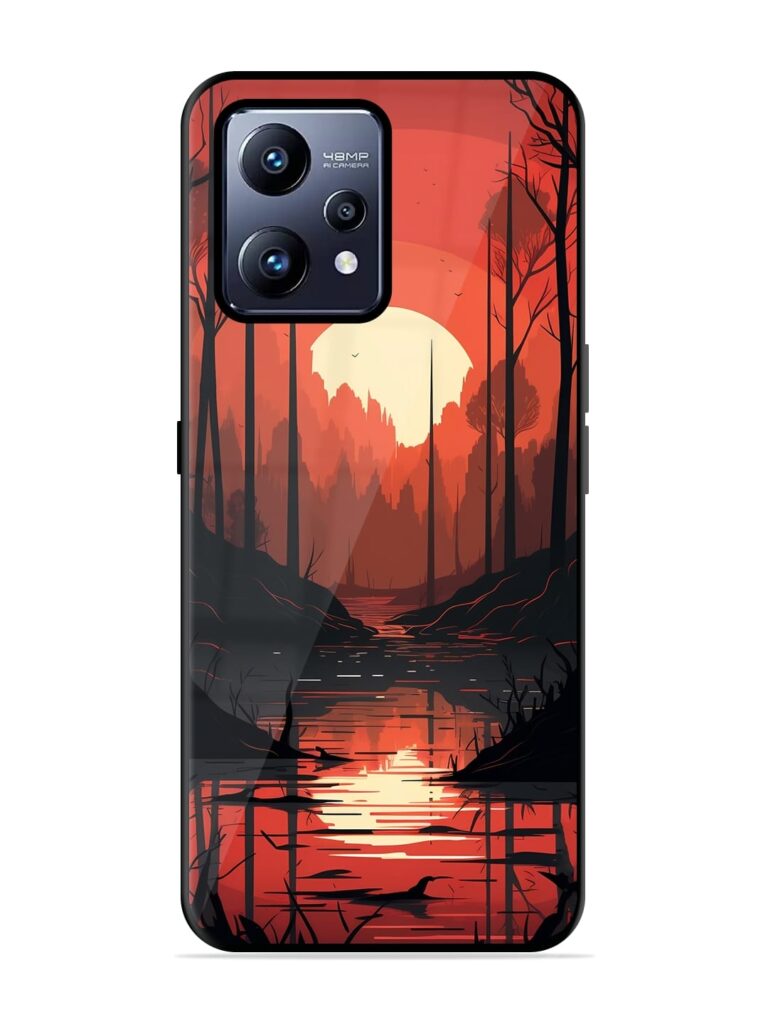 Natural Landscape Glossy Metal Phone Cover for Realme Narzo 50 Pro Zapvi