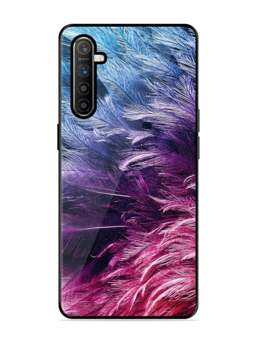 Light Grey Feather Background Glossy Metal TPU Case for Realme X2 Zapvi