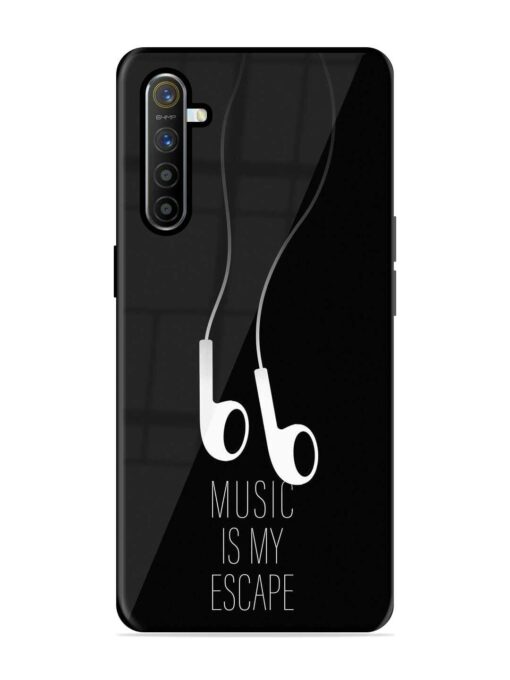 Music Is My Escape Glossy Metal TPU Case for Realme X2 Zapvi