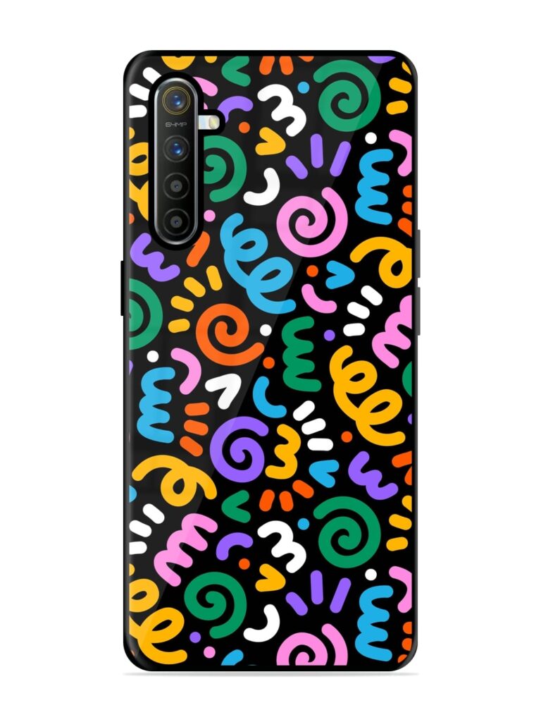 Colorful Seamless Vector Glossy Metal TPU Case for Realme X2 Zapvi