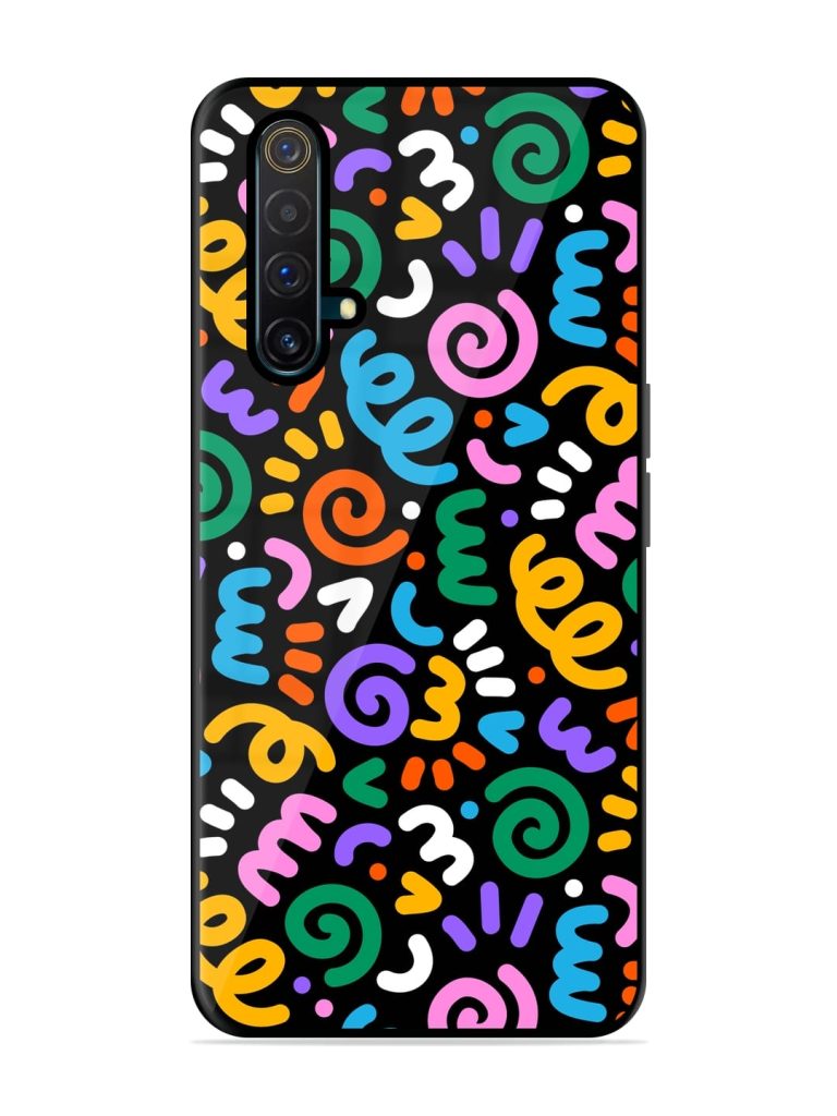 Colorful Seamless Vector Glossy Metal TPU Case for Realme X3 Zapvi