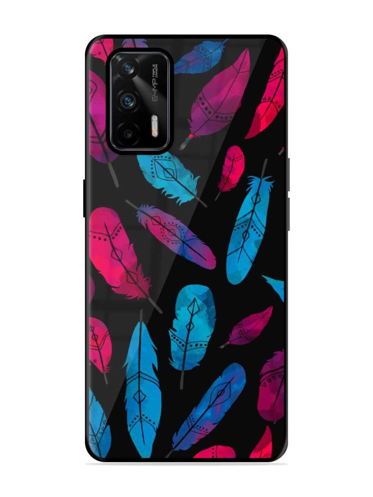Feather Art Glossy Metal Phone Cover for Realme X7 Max (5G) Zapvi