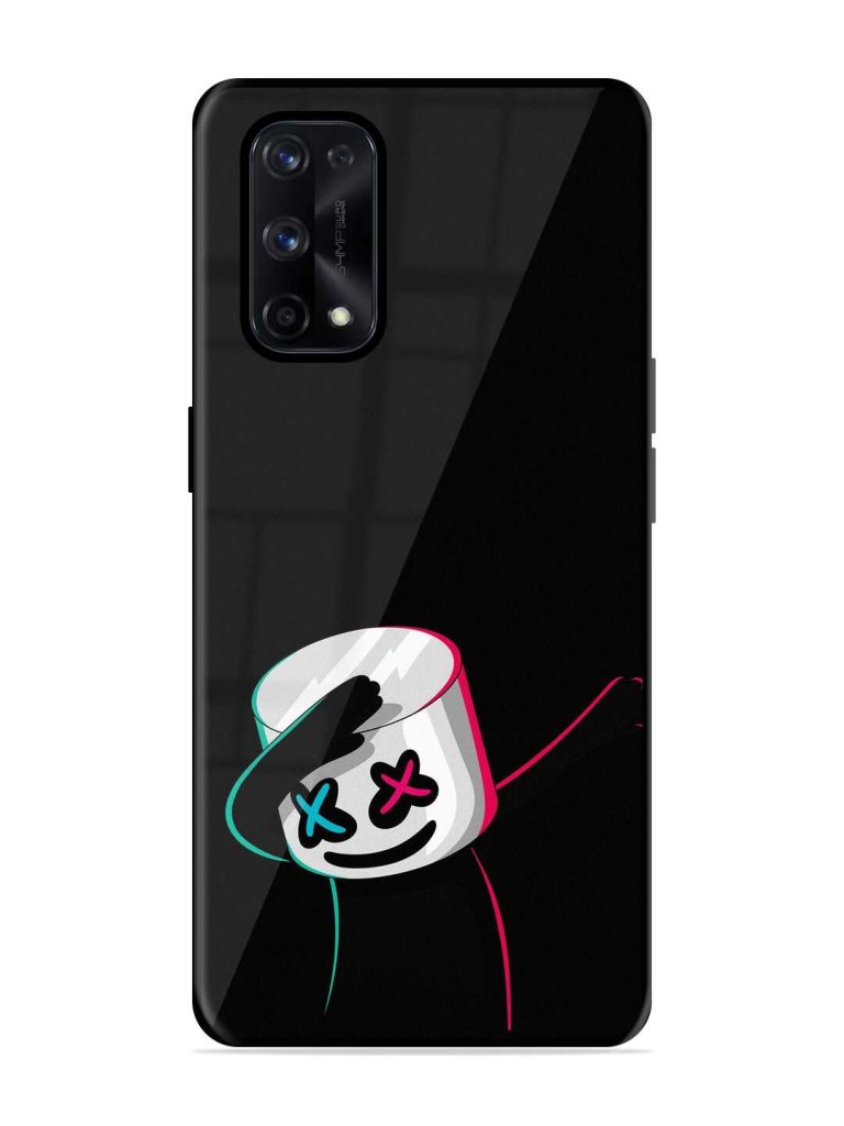 Black Marshmallow Premium Glass Case for Realme X7 Pro (5G) Zapvi