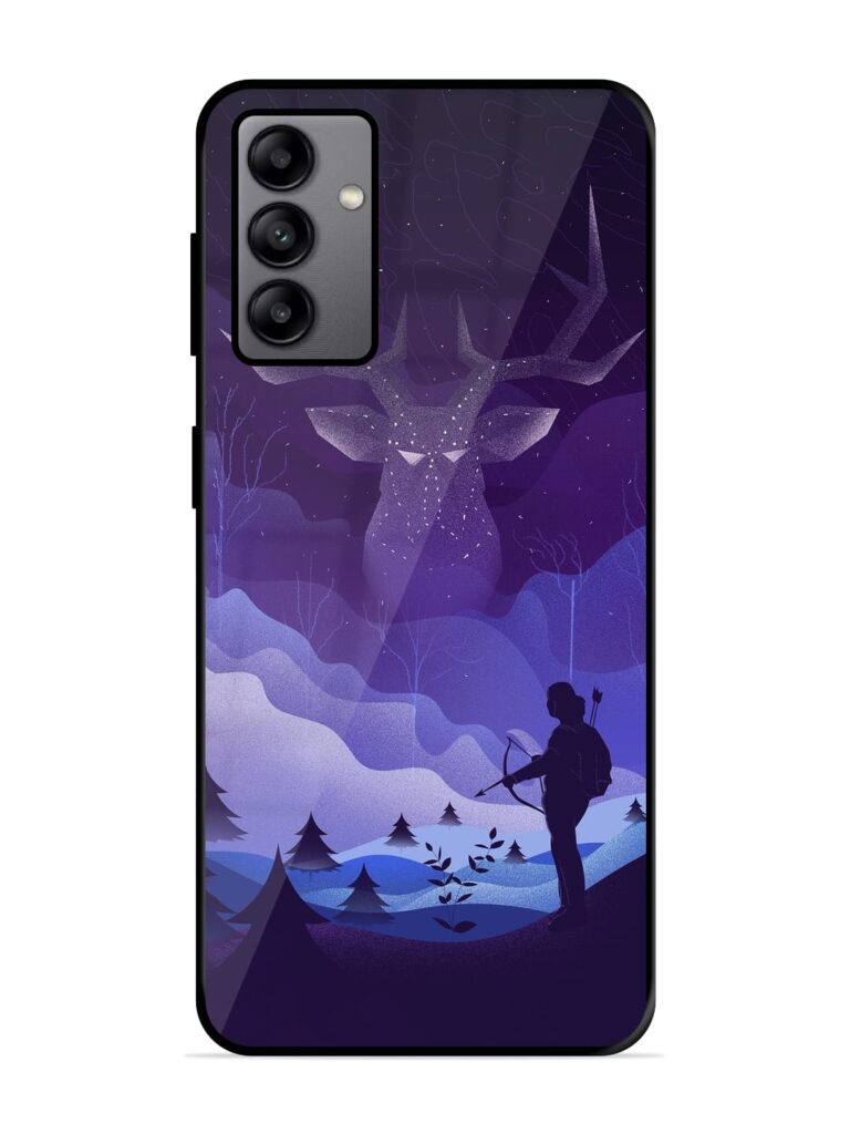 Deer Forest River Premium Glass Case for Samsung Galaxy A04s Zapvi