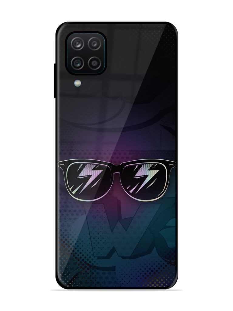 Sunglasses Art Premium Glass Case for Samsung Galaxy A12 Zapvi