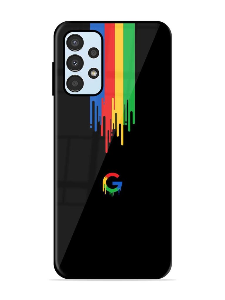 Google Logo Glossy Metal Phone Cover for Samsung Galaxy A23 Zapvi