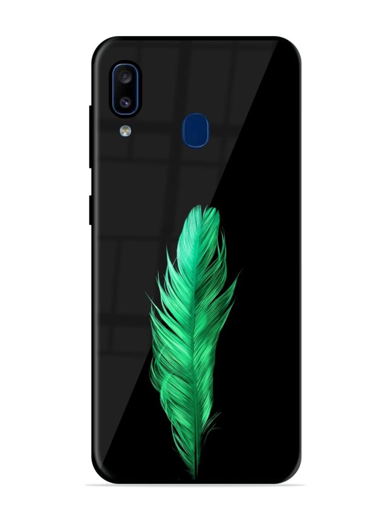 Feather Texture Premium Glass Case for Samsung Galaxy A30 Zapvi