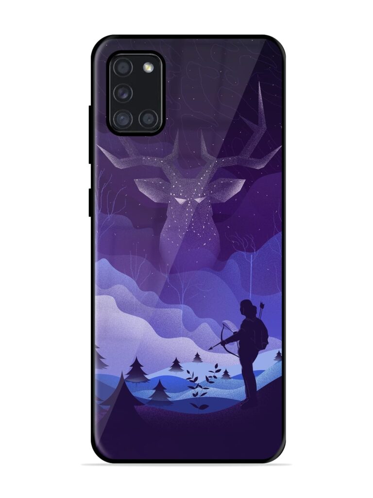 Deer Forest River Premium Glass Case for Samsung Galaxy A31 Zapvi
