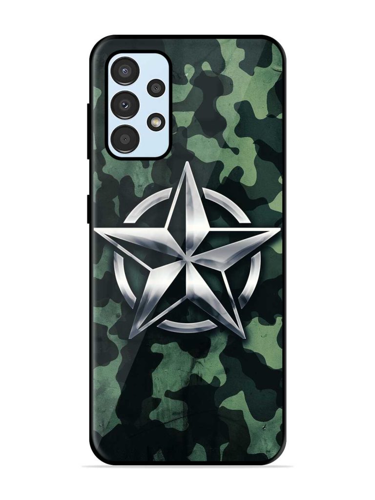 Indian Army Star Design Glossy Metal TPU Case for Samsung Galaxy A33 (5G) Zapvi