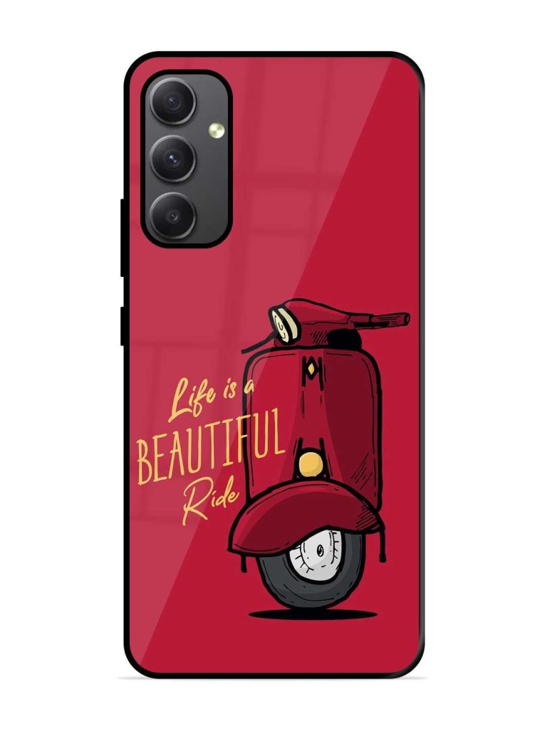 Life Is Beautiful Rides Glossy Metal TPU Case for Samsung Galaxy A34 (5G) Zapvi
