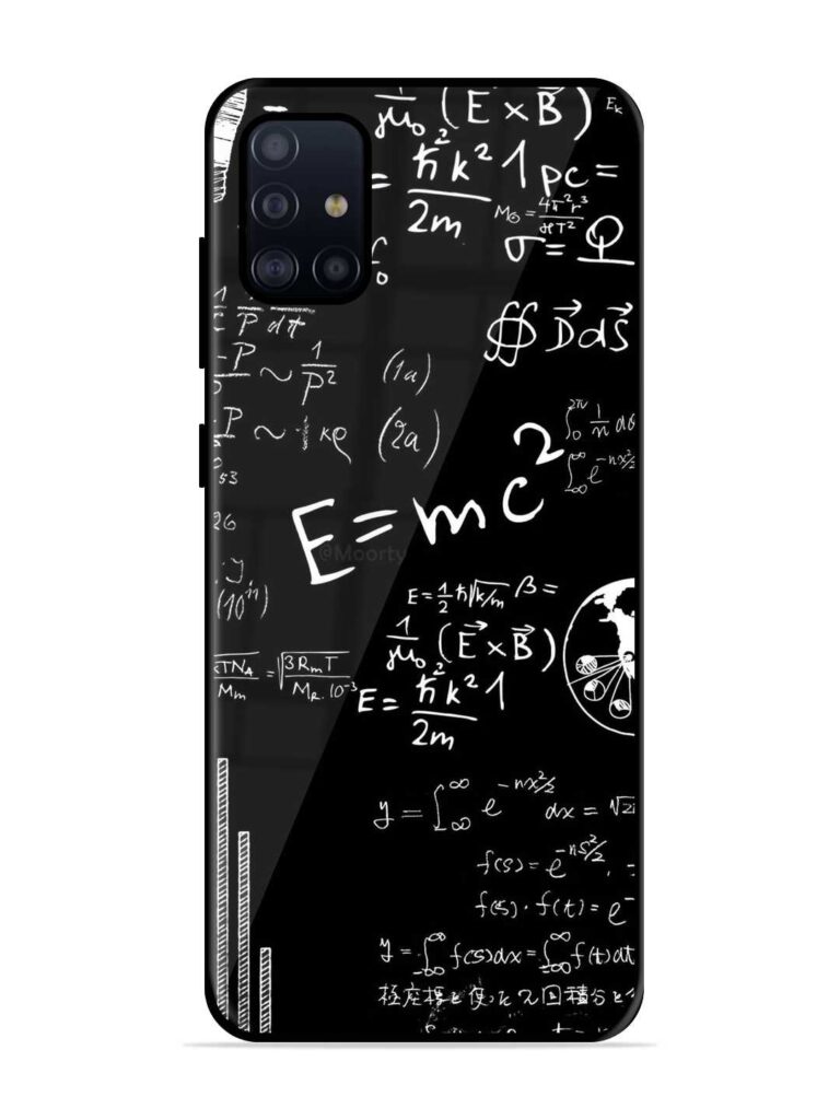 E=Mc2 Mass?Energy Equivalence Premium Glass Case for Samsung Galaxy A51 Zapvi