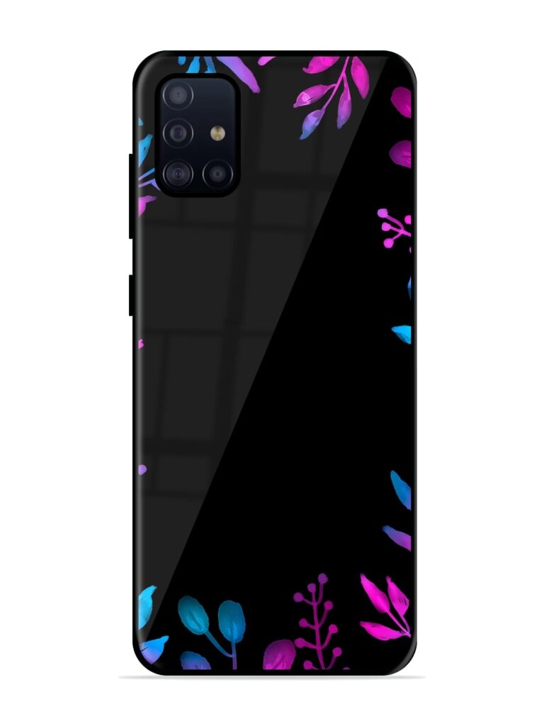 Flower Pattern Watercolor Premium Glass Case for Samsung Galaxy A51 Zapvi
