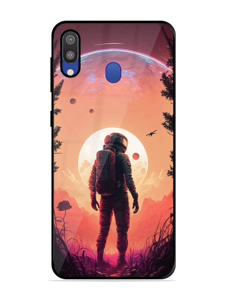 Red Sky At Morning Premium Glass Case for Samsung Galaxy M20 Zapvi