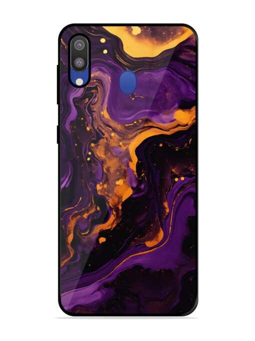Painting Of A Purple Premium Glass Case for Samsung Galaxy M20 Zapvi