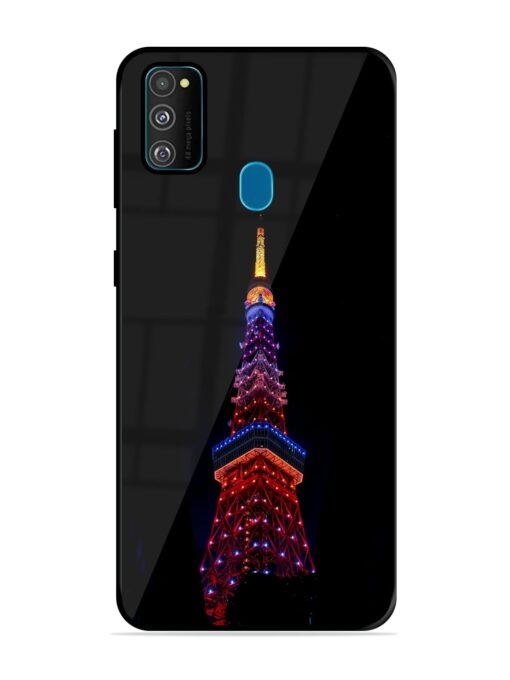 Eiffel Tower Night View Glossy Metal TPU Case for Samsung Galaxy M21 (4G) Zapvi
