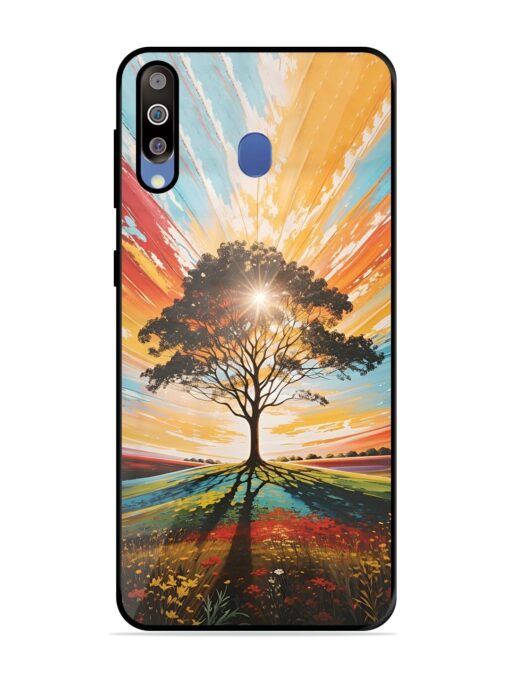 Abstract Tree Colorful Art Premium Glass Case for Samsung Galaxy M30 Zapvi