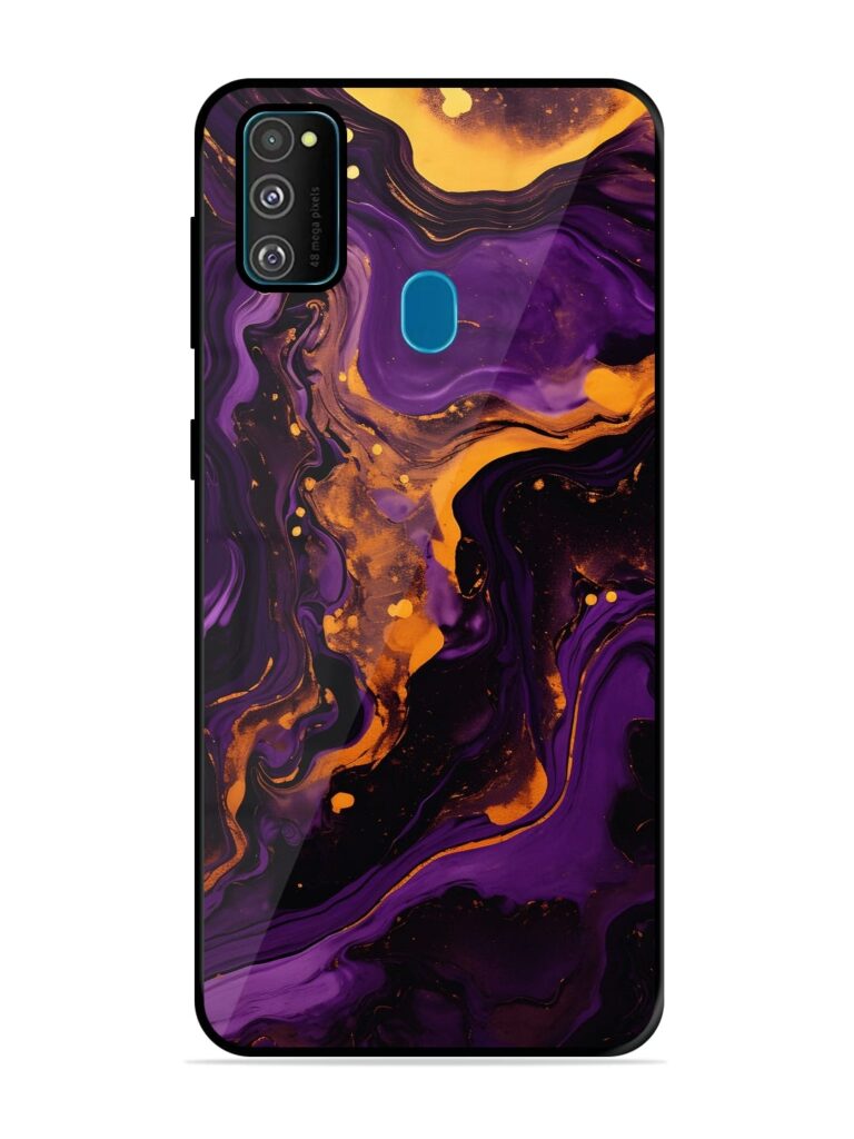 Painting Of A Purple Glossy Metal TPU Case for Samsung Galaxy M30s Zapvi