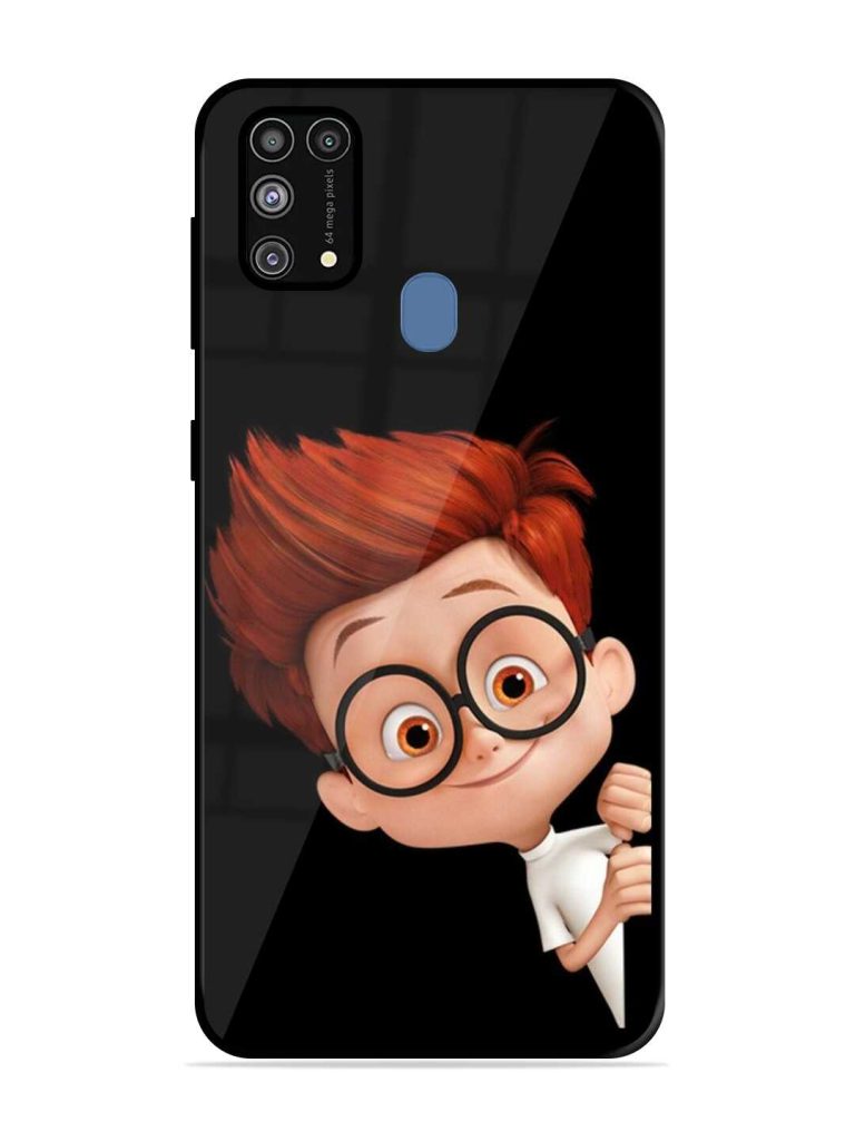 Smart Boy Cartoon Glossy Metal Phone Cover for Samsung Galaxy M31 Zapvi