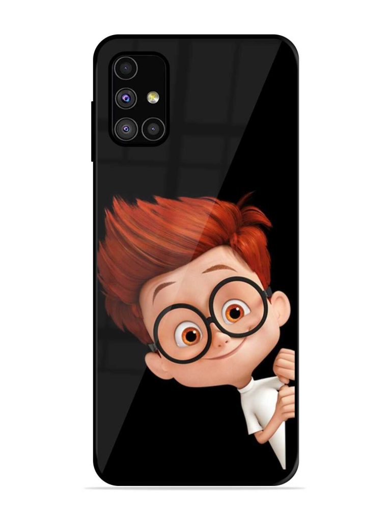 Smart Boy Cartoon Premium Glass Case for Samsung Galaxy M31s Zapvi