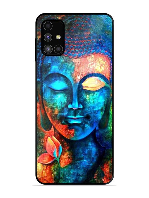 Buddha Painting Glossy Metal TPU Case for Samsung Galaxy M51 Zapvi
