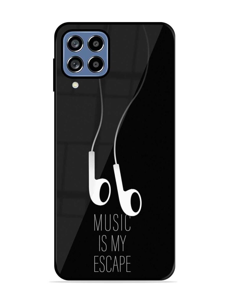 Music Is My Escape Premium Glass Case for Samsung Galaxy M53 (5G) Zapvi