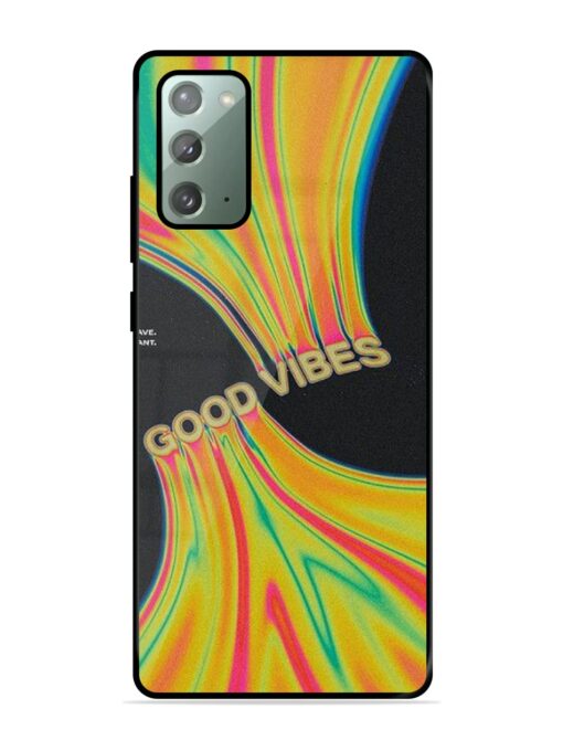 Good Vibes Premium Glass Case for Samsung Galaxy Note 20 Zapvi